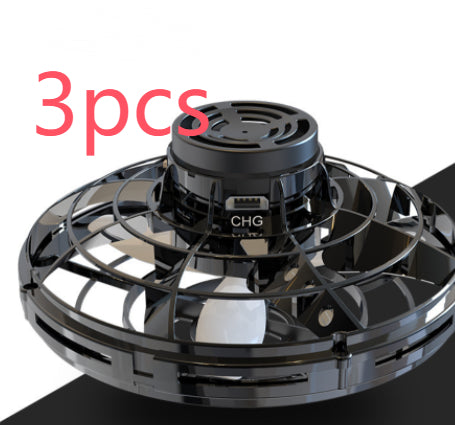 Mini Fingertip Gyro Interactive Toy Drone LED UFO Type Flying Helicopter Spinner Toy Kids